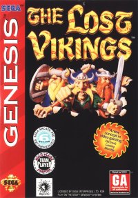 The Lost Vikings PAL Sega Mega Drive PAL box art